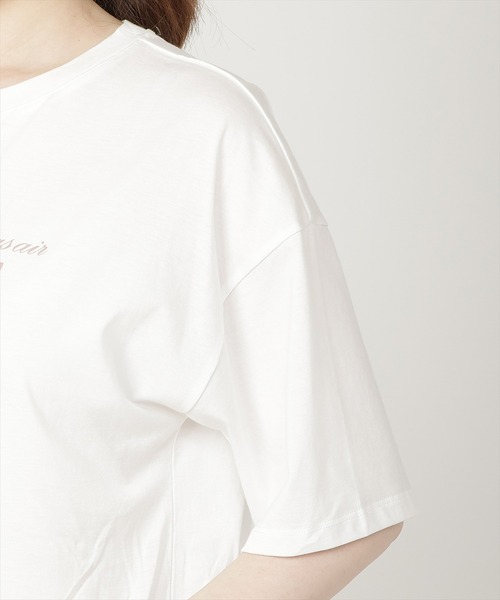 SWINGLE(スウィングル)の「【6/5発売】オーバーサイズコットンロゴTシャツ(Tシャツ/カットソー・レディース・ブラック/オフホワイト・FREE)」の9枚目の写真