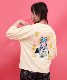 162691:スカラーレモンガール柄 接触冷感Tシャツ