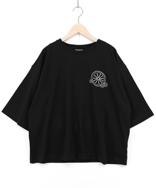 ScoLar(スカラー)の「162691:スカラーレモンガール柄 接触冷感Tシャツ(Tシャツ/カットソー・レディース・ピンク/オフホワイト/イエロー/ブラック・M)」の18枚目の写真