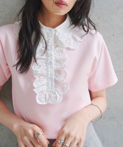 セール】ハートレース 半袖Tシャツ【接触冷感】（Tシャツ/カットソー