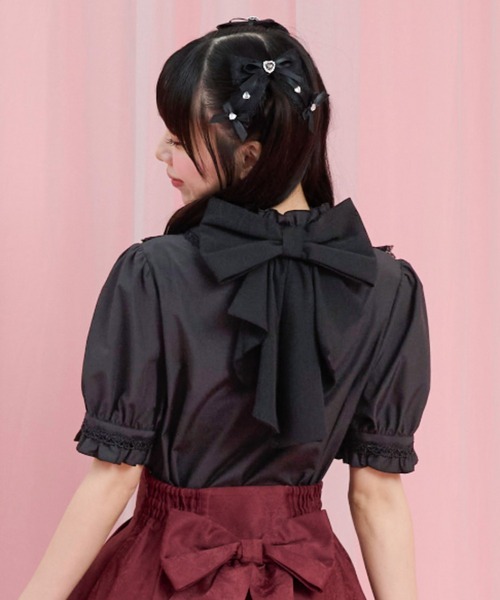 Secret Honey(シークレットハニー)の「ヨークフリルバックリボンブラウス(シャツ/ブラウス・レディース・ホワイト系その他2/ラベンダー/ブラック・MEDIUM)」の3枚目の写真