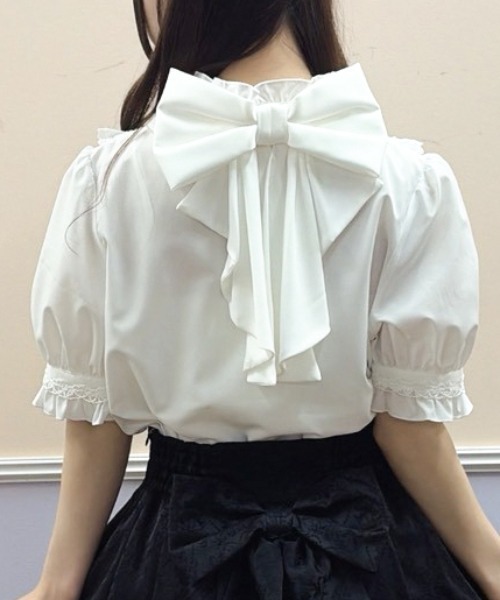 Secret Honey(シークレットハニー)の「ヨークフリルバックリボンブラウス(シャツ/ブラウス・レディース・ホワイト系その他2/ラベンダー/ブラック・MEDIUM)」の17枚目の写真