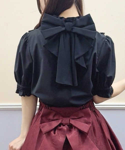 Secret Honey(シークレットハニー)の「ヨークフリルバックリボンブラウス(シャツ/ブラウス・レディース・ホワイト系その他2/ラベンダー/ブラック・MEDIUM)」の22枚目の写真