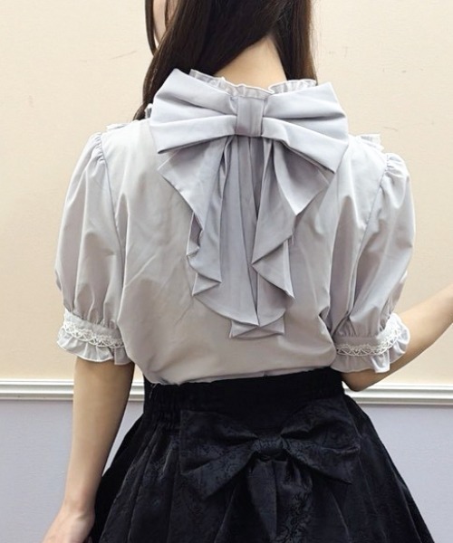 Secret Honey(シークレットハニー)の「ヨークフリルバックリボンブラウス(シャツ/ブラウス・レディース・ホワイト系その他2/ラベンダー/ブラック・MEDIUM)」の20枚目の写真