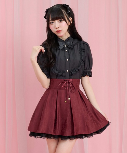 Secret Honey(シークレットハニー)の「ヨークフリルバックリボンブラウス(シャツ/ブラウス・レディース・ホワイト系その他2/ラベンダー/ブラック・MEDIUM)」の12枚目の写真