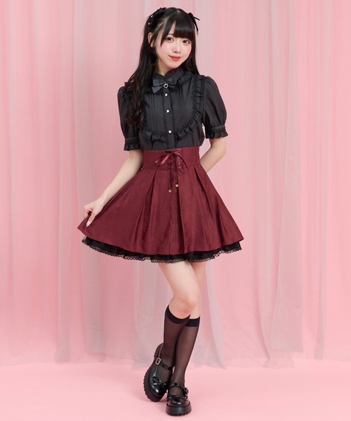 Secret Honey(シークレットハニー)の「ヨークフリルバックリボンブラウス(シャツ/ブラウス・レディース・ホワイト系その他2/ラベンダー/ブラック・MEDIUM)」の11枚目の写真
