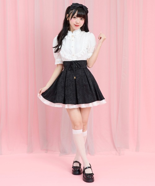 Secret Honey(シークレットハニー)の「ヨークフリルバックリボンブラウス(シャツ/ブラウス・レディース・ホワイト系その他2/ラベンダー/ブラック・MEDIUM)」の4枚目の写真