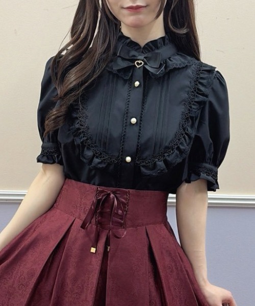 Secret Honey(シークレットハニー)の「ヨークフリルバックリボンブラウス(シャツ/ブラウス・レディース・ホワイト系その他2/ラベンダー/ブラック・MEDIUM)」の21枚目の写真