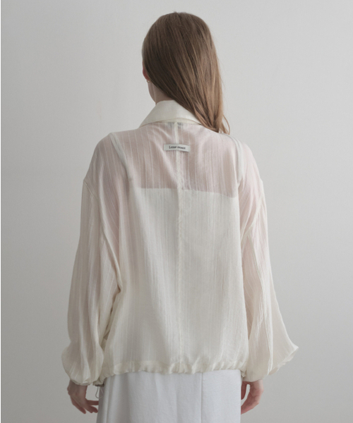 LENAV(ルナブ)の「stripe summer kara wind Jacket (ivory)(ナイロンジャケット・レディース・その他・FREE)」の1枚目の写真