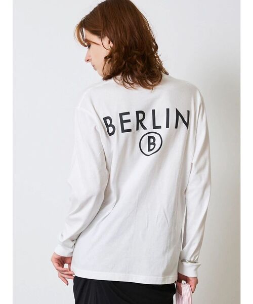 REGENCY WORKS(リージェンシーワークス)の「ベルリンロングティーシャツ(Tシャツ/カットソー・レディース・チャコールグレー/オフホワイト・FREE)」の2枚目の写真