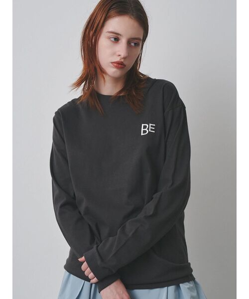 REGENCY WORKS(リージェンシーワークス)の「ベルリンロングティーシャツ(Tシャツ/カットソー・レディース・チャコールグレー/オフホワイト・FREE)」の1枚目の写真