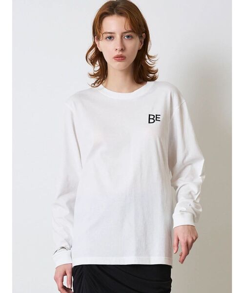 REGENCY WORKS(リージェンシーワークス)の「ベルリンロングティーシャツ(Tシャツ/カットソー・レディース・チャコールグレー/オフホワイト・FREE)」の5枚目の写真
