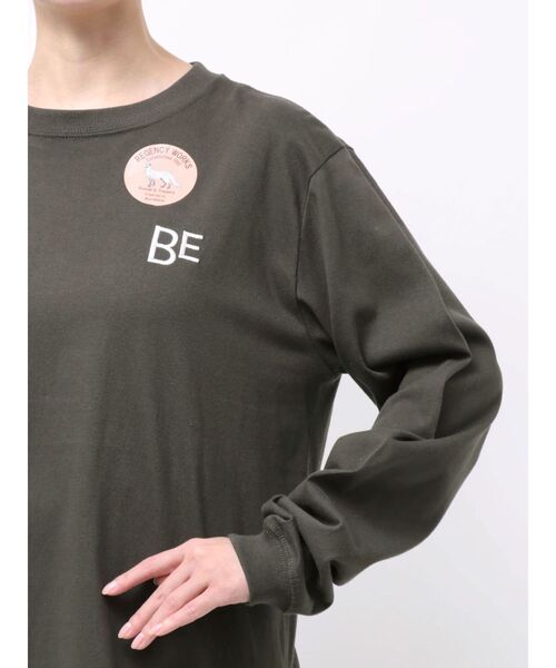 REGENCY WORKS(リージェンシーワークス)の「ベルリンロングティーシャツ(Tシャツ/カットソー・レディース・チャコールグレー/オフホワイト・FREE)」の18枚目の写真