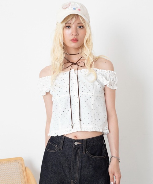 WEGO(ウィゴー)の「WEGO/コンパクトフリルブラウス(シャツ/ブラウス・レディース・ホワイト/ブルー系その他2/その他1・FREE)」の16枚目の写真