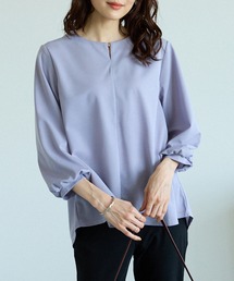 ジョーゼット素材ホック使いTブラウス