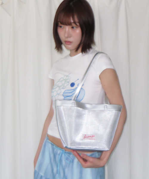 FUN FROM FUN(ファンフロムファン)の「Mesh Basket Bag, Silver(トートバッグ・レディース・その他・OS)」の2枚目の写真