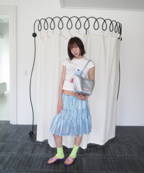 FUN FROM FUN(ファンフロムファン)の「Mesh Basket Bag, Silver(トートバッグ・レディース・その他・OS)」の4枚目の写真