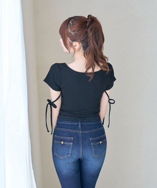 Rose Muse(ロゼミューズ)の「High stretch flare denim pants(デニムパンツ・レディース・チャコール/インディゴブルー・SMALL/MEDIUM)」の6枚目の写真