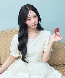 レースロゴベロアトップス