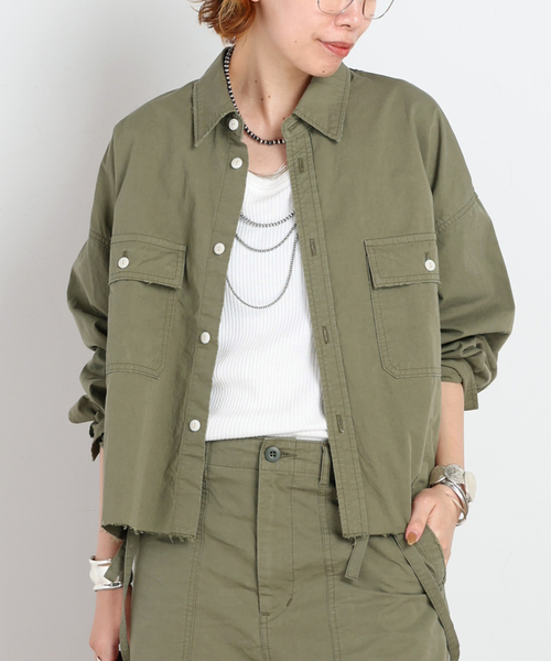 Attick by Johnbull(アティックバイジョンブル)の「【Attick by Johnbull 】別注ミリタリーシャツ(シャツ/ブラウス・レディース・カーキ・FREE)」の3枚目の写真