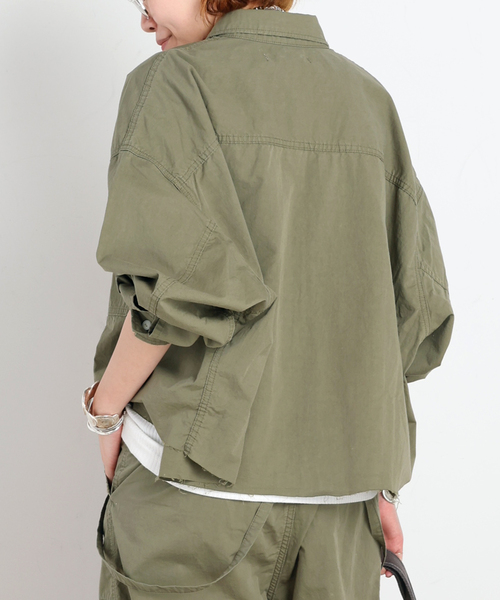 Attick by Johnbull(アティックバイジョンブル)の「【Attick by Johnbull 】別注ミリタリーシャツ(シャツ/ブラウス・レディース・カーキ・FREE)」の5枚目の写真