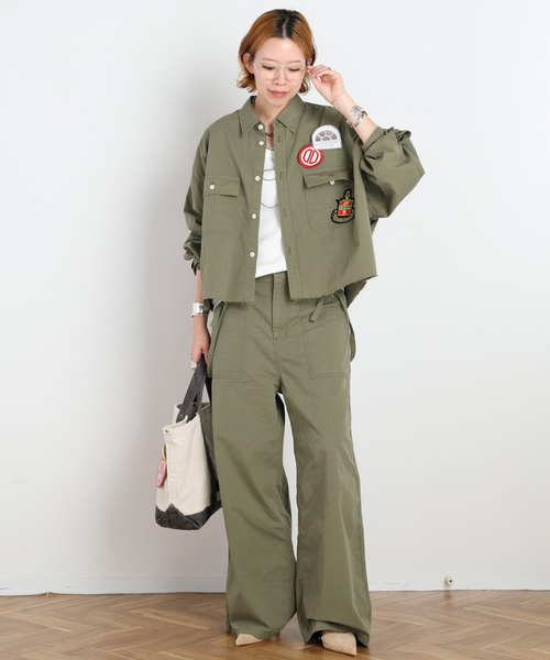 Attick by Johnbull(アティックバイジョンブル)の「【Attick by Johnbull 】別注ミリタリーシャツ(シャツ/ブラウス・レディース・カーキ・FREE)」の9枚目の写真