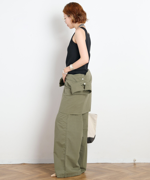 Attick by Johnbull(アティックバイジョンブル)の「【Attick by Johnbull 】別注ミリタリーシャツ(シャツ/ブラウス・レディース・カーキ・FREE)」の11枚目の写真