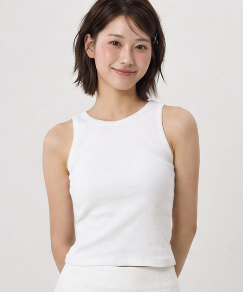 CYCLEAN（サイクリン）の「オーガニックコットンキャップ内蔵ブラトップ（ホワイト）（Tシャツ/カットソー・レディース・その他・X-SMALL/MEDIUM/SMALL）」の2枚目の写真