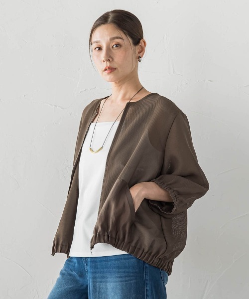 la.f…(ラエフ)の「メッシュベイカーブルゾン(ブルゾン・レディース・ブラック/カーキ・9号)」の2枚目の写真