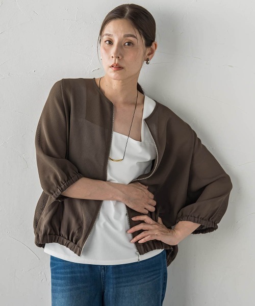 la.f…(ラエフ)の「メッシュベイカーブルゾン(ブルゾン・レディース・ブラック/カーキ・9号)」の17枚目の写真