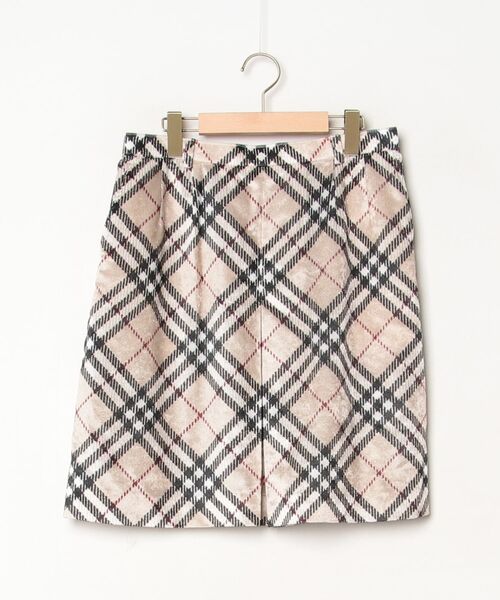 【美品】BURBERRY GOLF バーバリーゴルフ 総柄 スカート M ブランド古着】BURBERRY GOLF｜バーバリーゴルフのスカート（ベージュ