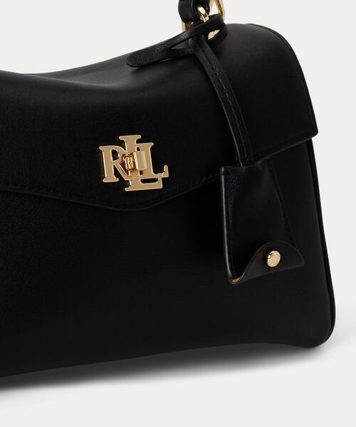 LAUREN RALPH LAUREN（ローレン ラルフ ローレン）の「ナッパ レザー スモール Farrah ソフト サッチェル（ショルダーバッグ・レディース・ブラック系1・ONE）」の9枚目の写真