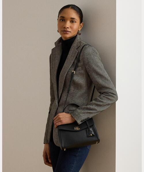 LAUREN RALPH LAUREN（ローレン ラルフ ローレン）の「ナッパ レザー スモール Farrah ソフト サッチェル（ショルダーバッグ・レディース・ブラック系1・ONE）」の8枚目の写真