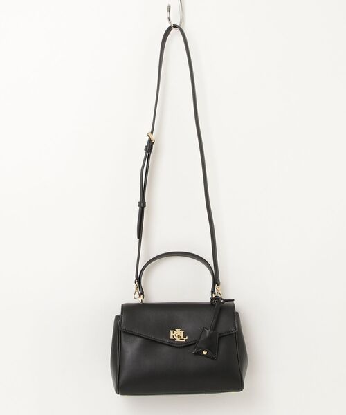 LAUREN RALPH LAUREN（ローレン ラルフ ローレン）の「ナッパ レザー スモール Farrah ソフト サッチェル（ショルダーバッグ・レディース・ブラック系1・ONE）」の6枚目の写真