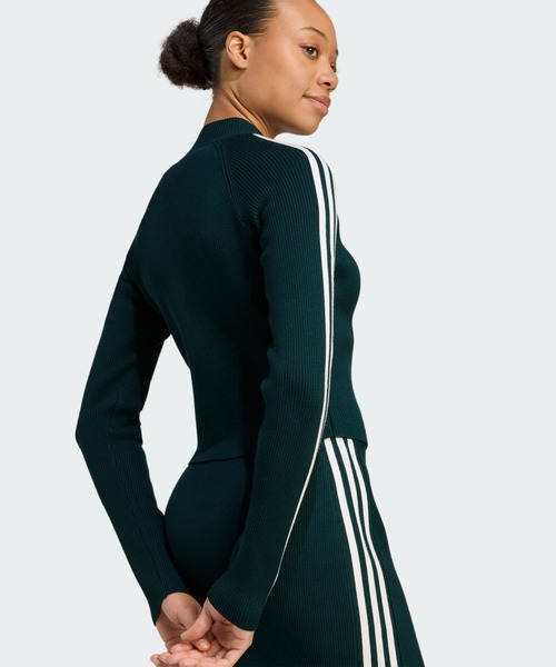 adidas(アディダス)の「アディカラー スリーストライプス スリム ニット トラックトップ / ジャージ / トラックジャケット / アディダスオリジナルス adidas Originals(ジャージ・レディース・グリーン・XX-LARGE/LARGE/MEDIUM/SMALL/X-LARGE/X-SMALL)」の5枚目の写真