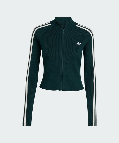 adidas(アディダス)の「アディカラー スリーストライプス スリム ニット トラックトップ / ジャージ / トラックジャケット / アディダスオリジナルス adidas Originals(ジャージ・レディース・グリーン・XX-LARGE/LARGE/MEDIUM/SMALL/X-LARGE/X-SMALL)」の6枚目の写真