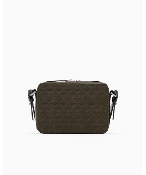 EMPORIO ARMANI(エンポリオアルマーニ)の「【エンポリオ アルマーニ】ロゴ型押し レザー クロスボディ カメラバッグ(ショルダーバッグ・メンズ・ダークネイビー/オリーブ・FREE)」の13枚目の写真