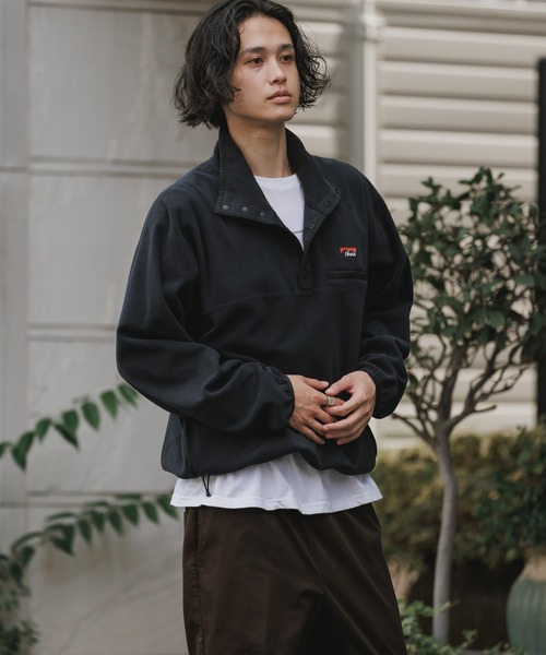 NANGA(ナンガ)の「NANGA/ナンガ AIR WARM FLEECE TOPS エアーウォームフリーストップス スウェット トレーナー ハイネック スタンドネック メンズ レディース 2026年 秋 秋服 冬 冬服(スウェット・メンズ・ブラック・S/M/L/XL)」の12枚目の写真
