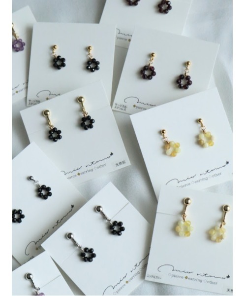 tone（トーン）の「【mio ritomo】ichika イエローオパール 小花ピアス(MA)（ピアス（両耳用）・レディース・ゴールド・FREE）」の5枚目の写真
