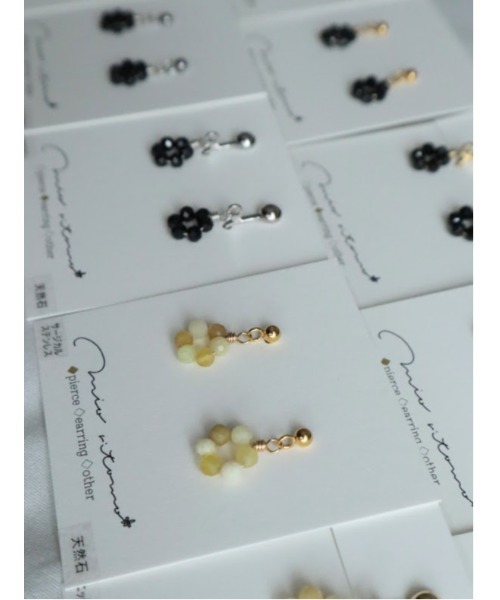tone（トーン）の「【mio ritomo】ichika イエローオパール 小花ピアス(MA)（ピアス（両耳用）・レディース・ゴールド・FREE）」の6枚目の写真