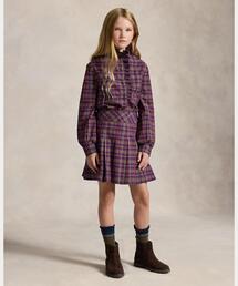 POLO RALPH LAUREN CHILDRENSWEAR（ポロ ラルフ ローレン チルドレンズウェア）の「チェック プリーテッド コットン ポプリン スカート（スカート）」