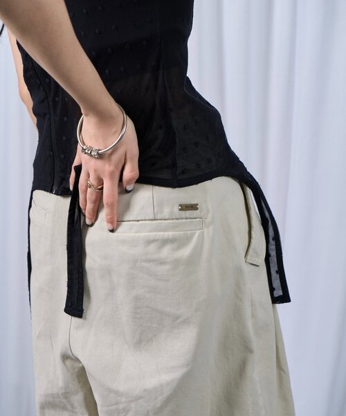 Six M(シックスエム)の「【SixM】BALLOON TWILL PT(その他パンツ・レディース・アイボリー/チャコールグレー・FREE)」の5枚目の写真