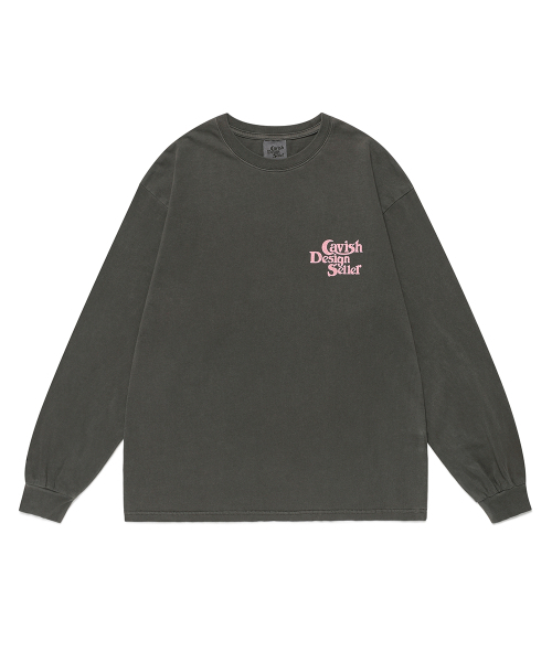 Cavish(カビシ)の「PIGMENT SELLER LOGO LS TEE CHARCOAL(CV2ESUT552A)(Tシャツ/カットソー・レディース・チャコール・SMALL/MEDIUM/LARGE/X-LARGE)」の6枚目の写真