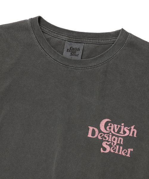 Cavish(カビシ)の「PIGMENT SELLER LOGO LS TEE CHARCOAL(CV2ESUT552A)(Tシャツ/カットソー・レディース・チャコール・SMALL/MEDIUM/LARGE/X-LARGE)」の5枚目の写真