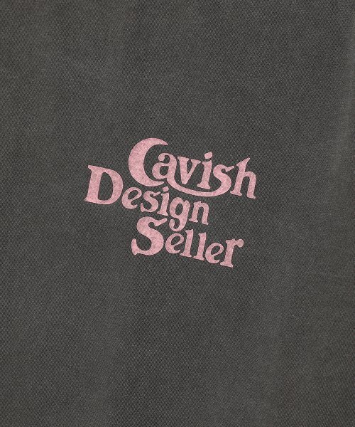 Cavish(カビシ)の「PIGMENT SELLER LOGO LS TEE CHARCOAL(CV2ESUT552A)(Tシャツ/カットソー・レディース・チャコール・SMALL/MEDIUM/LARGE/X-LARGE)」の4枚目の写真