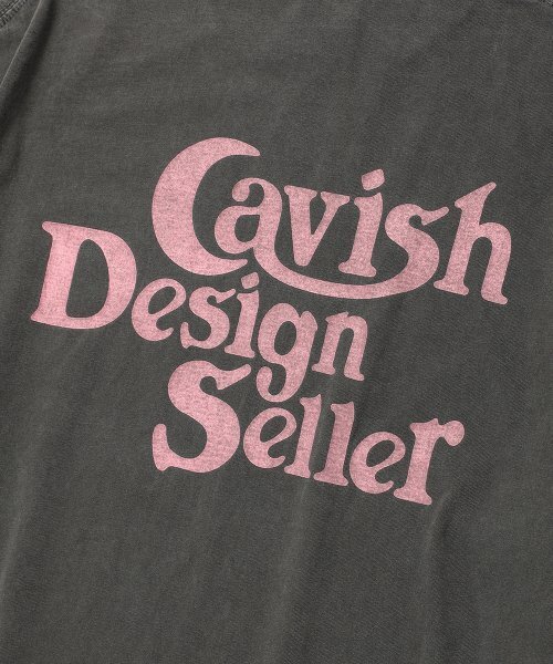 Cavish(カビシ)の「PIGMENT SELLER LOGO LS TEE CHARCOAL(CV2ESUT552A)(Tシャツ/カットソー・レディース・チャコール・SMALL/MEDIUM/LARGE/X-LARGE)」の2枚目の写真