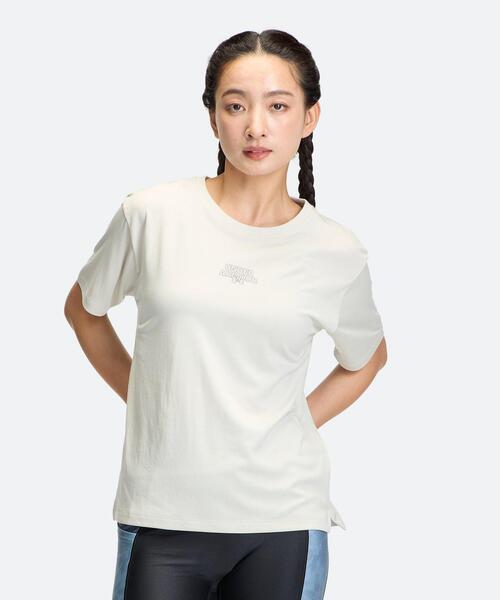 UNDER ARMOUR(アンダーアーマー)の「UAテック グラフィック ボックス ショートスリーブ Tシャツ(トレーニング/レディース)(Tシャツ/カットソー・レディース・オフホワイト・L/XL/M/S)」の1枚目の写真