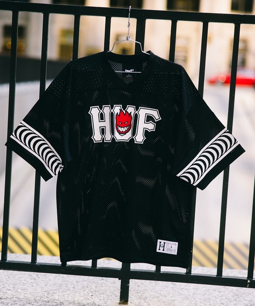 HUF(ハフ)の「huf X SPITFIRE END ZONE JERSEY(ジャージ・メンズ・ブラック・L/M)」の1枚目の写真