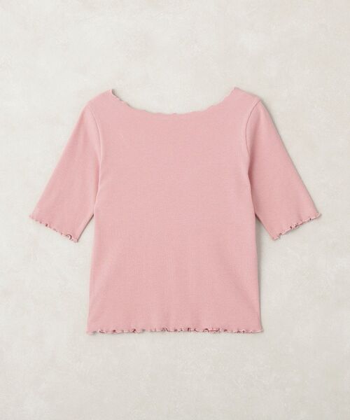 earth music&ecology(アースミュージックアンドエコロジー)の「メローリブ半袖プルオーバー(Tシャツ/カットソー・レディース・ブラック/アイボリー/ブラウン/ピンク・FREE)」の10枚目の写真
