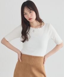 メローリブ半袖プルオーバー
